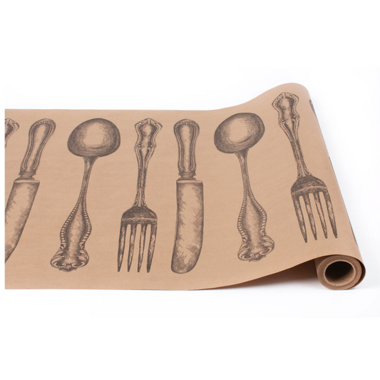 Kutlery On Kraft Table Runner