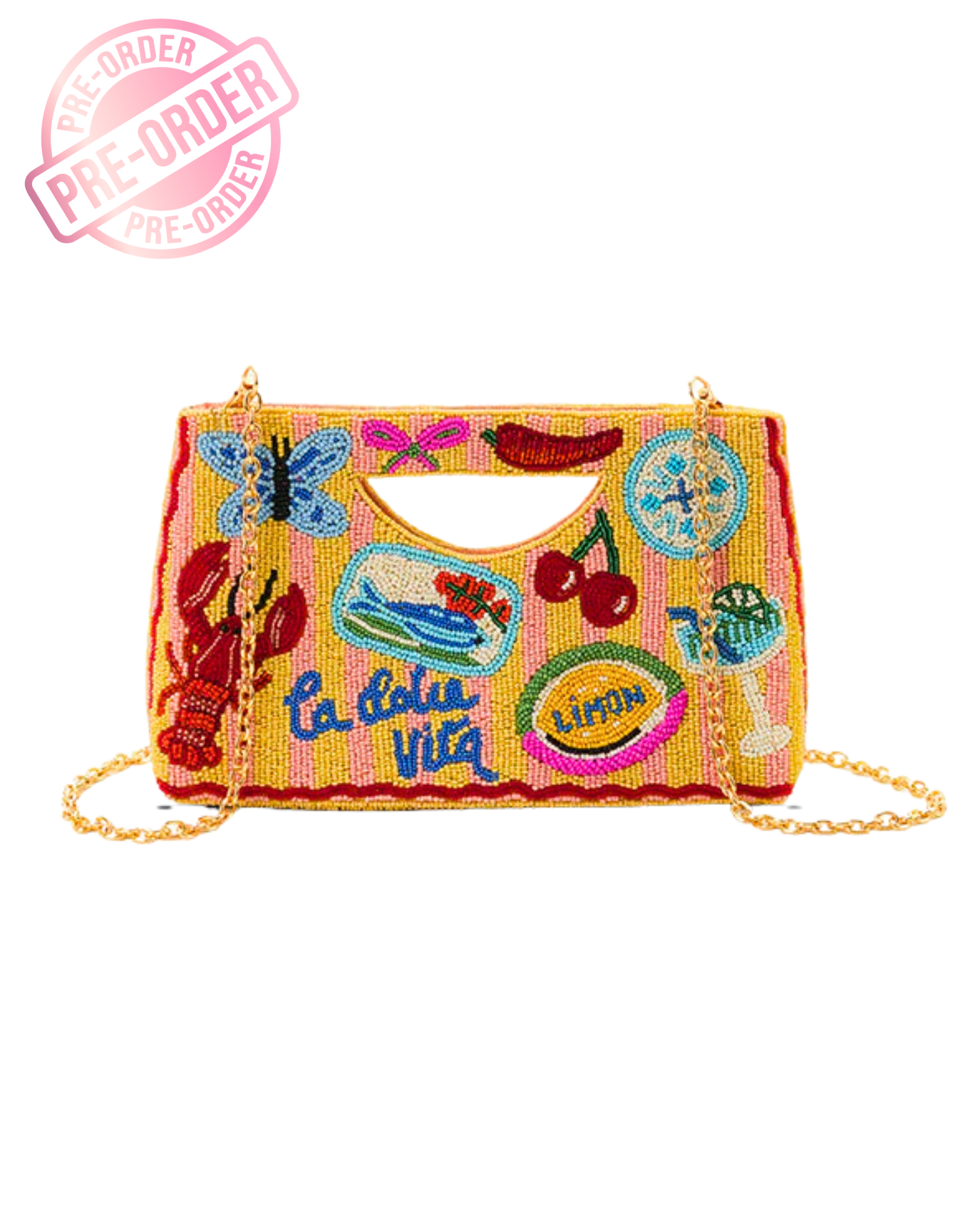 America & Beyond La Dolce Vita clutch